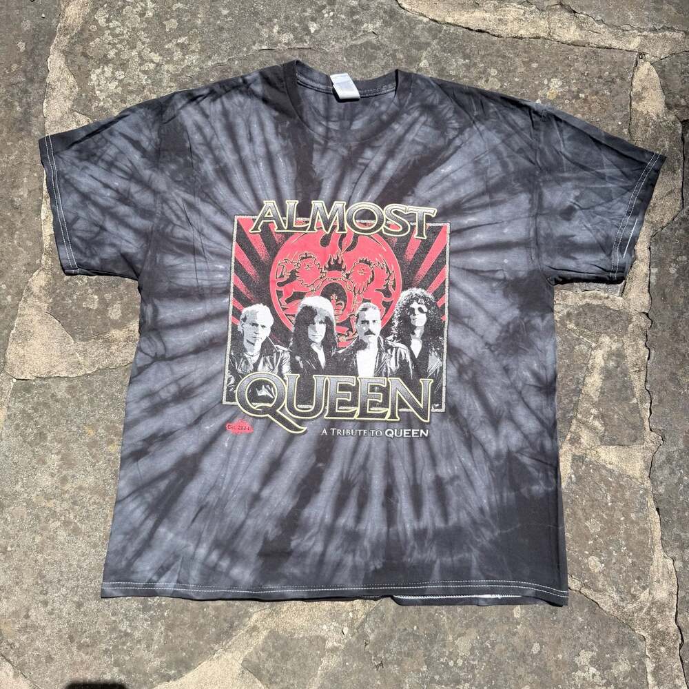 Almost Queen A Tribute to Queen Tie-Dye Band T-Shirt Size XL